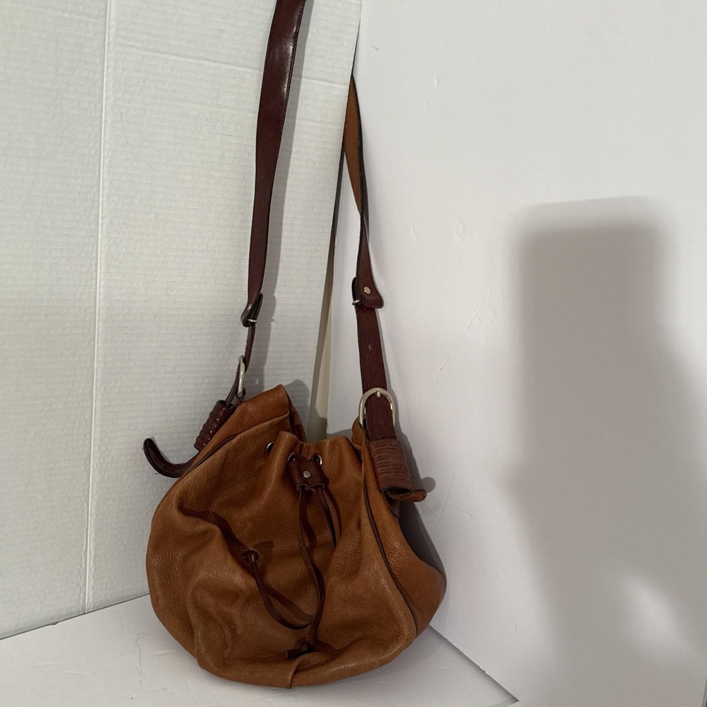 Manolo Blahnik Brown Leather Hobo Bag - Picture 2 of 16